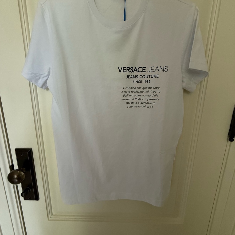 Versace White Short Sleeve Tee Unisex